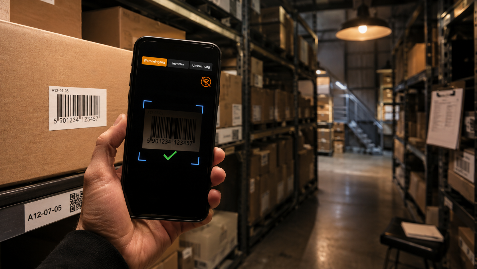 Scanner-App auf dem Smartphone — Barcode scannen für Wareneingang, Inventur und Buchungen