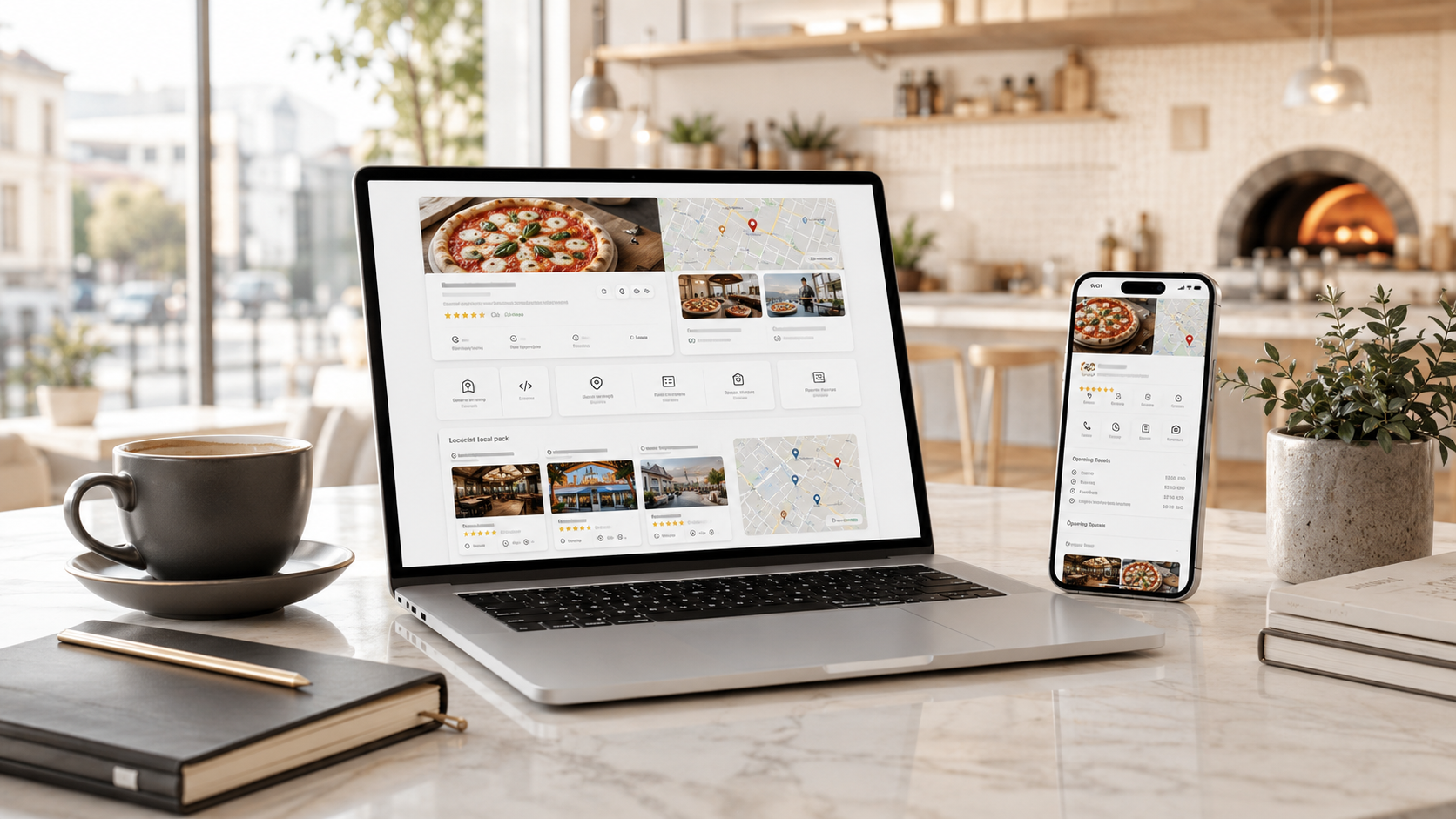 Google-Suchergebnisse mit Local-Pack — Webseite in den Top-3 für lokale Suche